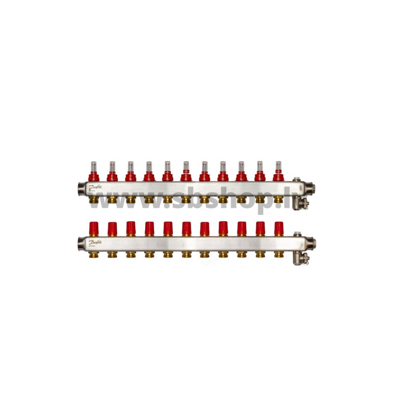 SSM-11F Kolektors 11+11 ar plūsmas mēr. 1 DANFOSS