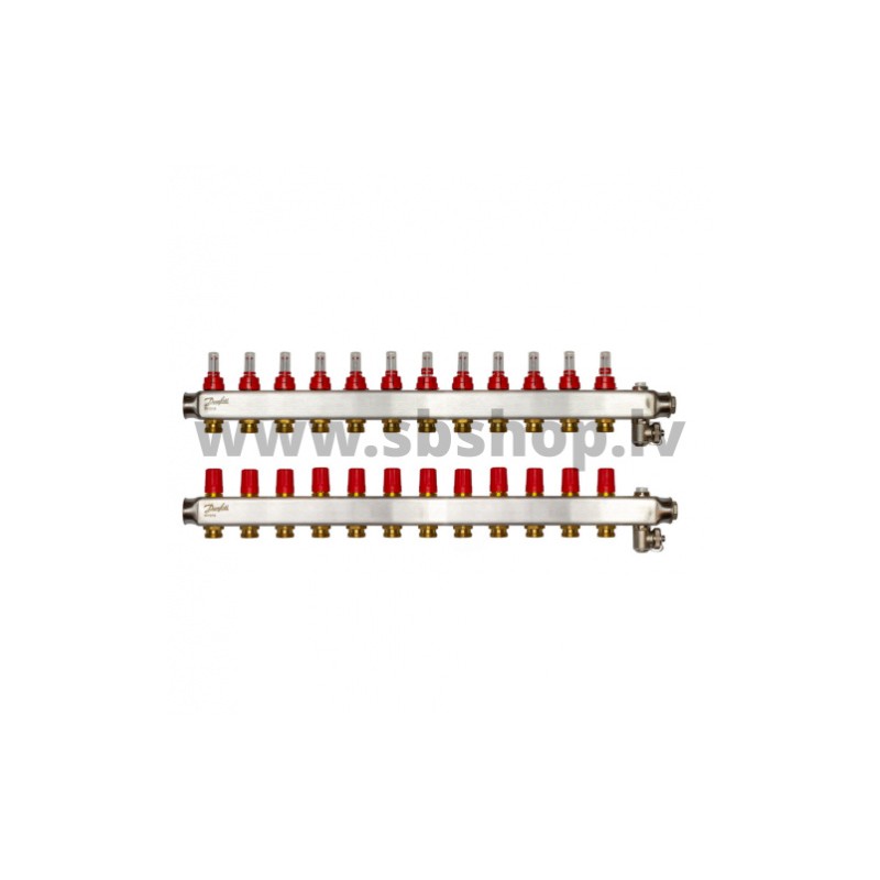 Kolektors SSM-12F 12+12 ar plūsmas mēr. 1 DANFOSS