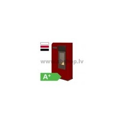 Granulu fireplace Eva Calor ZITA SLIM 7.5 kW red