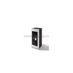 Granulu fireplace with air heating Eva Calor LAURA 13 kW white
