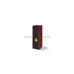 Granulu fireplace with air heating Eva Calor KAREN 9,5 kW red