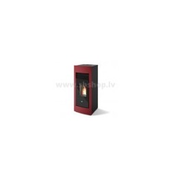 Granulu fireplace with 2 gaisa izvadiem Eva Calor LETIZIA CANAL 15kW red