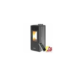 CENTROMETAL pellet stove ZV24 S gray with central heating 5,1/22,14 kW