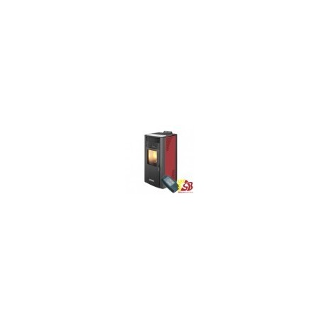 CENTROMETAL pellet stove ZV14 C red with central heating 4,17/12,46 kW