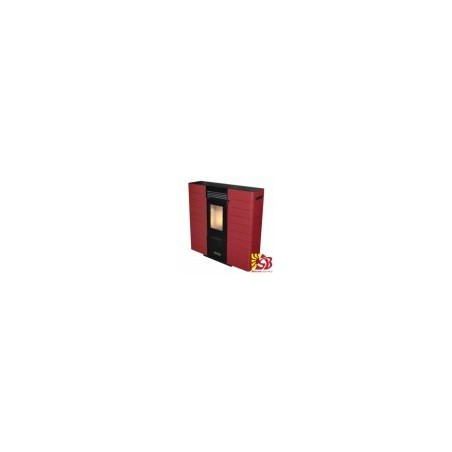 Centrometal pellet stove CentroPelet ZS10 C red, 2,92-9,01kW, with air heating