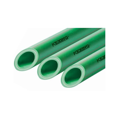 P Caurule zaļa ar šķiedr. PN25 d25*4.2mm apkurei un k.ūd.