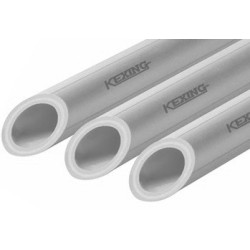 P Caurule BALTA ar šķiedru d20*3.4mm apkurei un k.ūd.