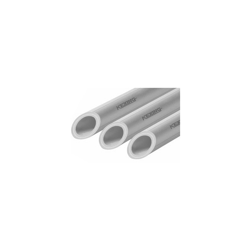 P Caurule BALTA ar šķiedru d20*3.4mm apkurei un k.ūd.