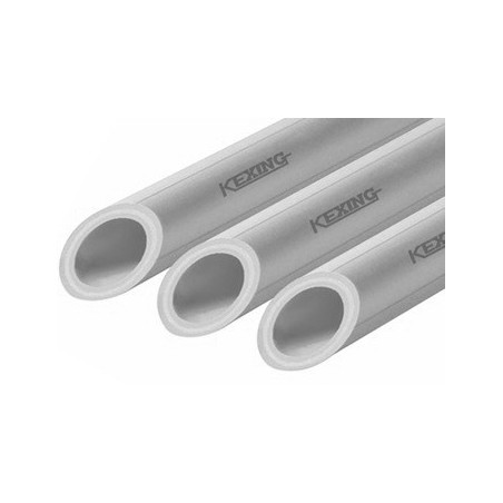 P Caurule BALTA ar šķiedru d20*3.4mm apkurei un k.ūd.