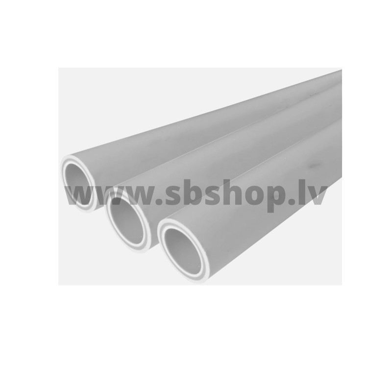 Caurule pelēka ar šķiedru PN20 d20*2.8mm apkurei un k.ūd.