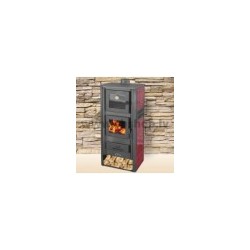 Wood fireplace BLIST AMBASADOR LM R N 11 kW, with cepeškrāsni, red