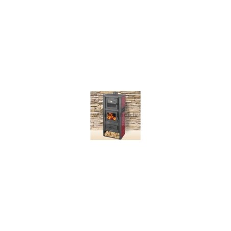 Wood fireplace BLIST AMBASADOR LM R N 11 kW, with cepeškrāsni, red