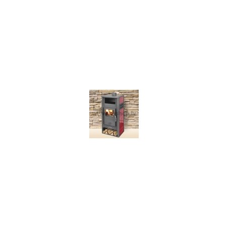Wood fireplace BLIST AMBASADOR LM N 9 kW, red
