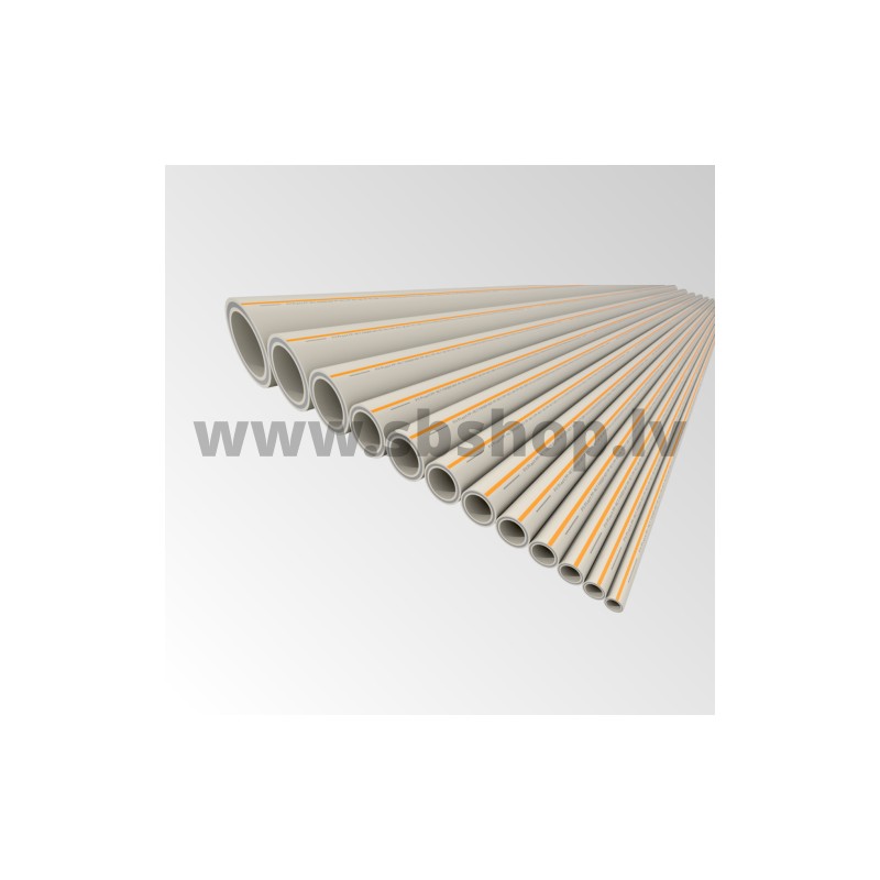 Pelēka plastmasa caurule FASER HOT S3.2 SDR7.4 D75x8.4 PP-RCT Fv-Plast