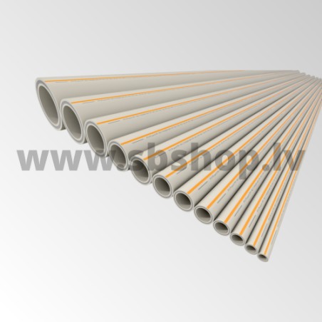 Pelēka plastmasa caurule FASER HOT S3.2 SDR7.4 D75x8.4 PP-RCT Fv-Plast