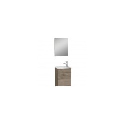 Washbasin with skapīti VITRA 40x22x59cm oak, komplektā mirror with apgaismojumu