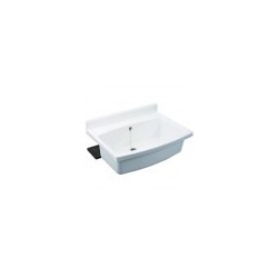 Washbasin SANIT MAXI 70x50cm white triecien izturīga plastmasa