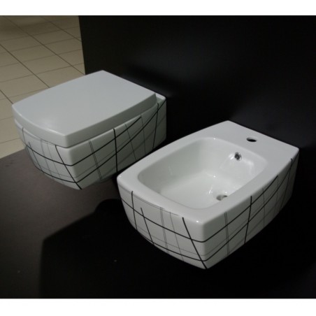 WC Bidē SQUARE piek. balts/melns 415