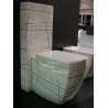 WC Pods SQUARE balts/zelts ar SC vāku bez skalojamās kastes