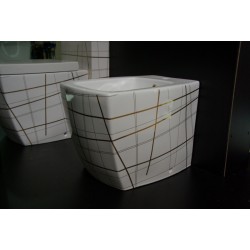 WC Bidē SQUARE balts/zelts 415G