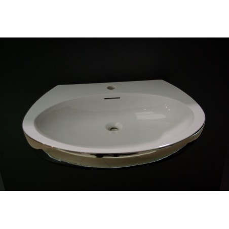 Izlietne OVALE inside white/outside platino 251