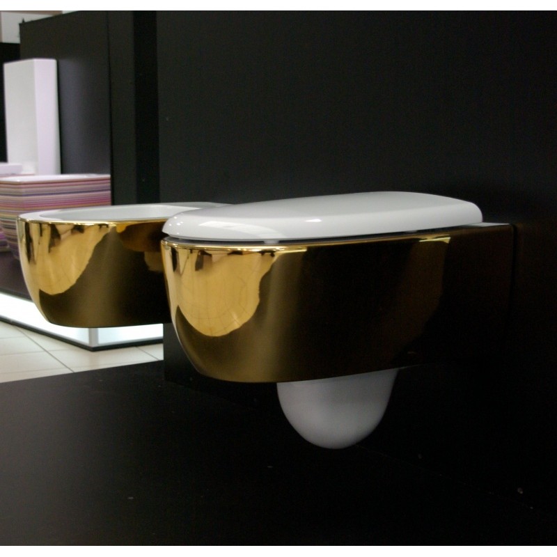 WC Pods DOT balts/zelts 250 +SC vāks 100
