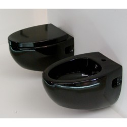 WC Pods OVAL piek. melns 104 +SC vāks melns104