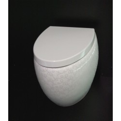 WC Pods OVAL balts+ 400 dekors +SC vāks 100