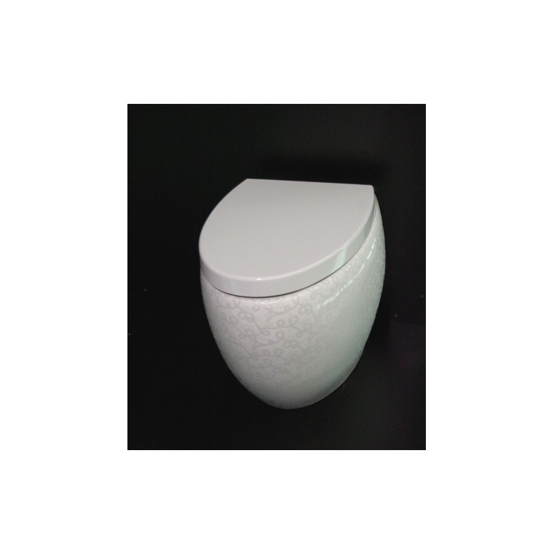 WC Pods OVAL balts+ 400 dekors +SC vāks 100