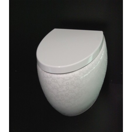 WC Pods OVAL balts+ 400 dekors +SC vāks 100