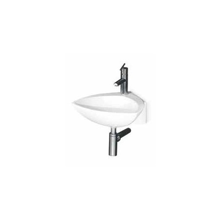 Izlietne SPOT CORNER 44x44 pie sienas, balta