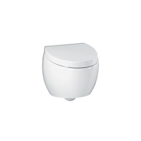 WC pods OVAL piekarams, balts pulēts,  ar s/c vāku 100