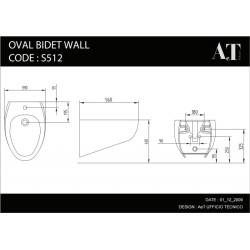 WC bidē OVAL piekarams, balts
