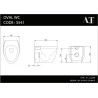 WC pods OVAL balts ar s/c vāku