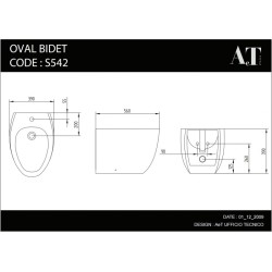 WC bidē OVAL balts