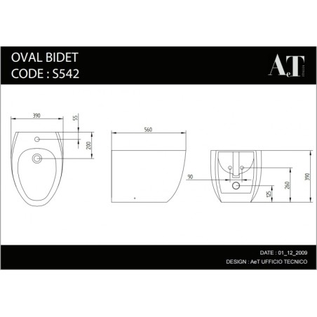 WC bidē OVAL balts