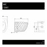 WC Pods CLASS balts/pulēts ar zelta detaļām+SC vāks 100