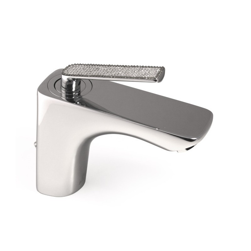 Izlietnes maisītājs ALGORA ar SWAROVSKI melns/hrom.