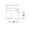 Mais.bidē ALTAIR SW ar clic-clac,balts