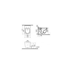 WC Pods VITRA MIA SmartFlush, piekarināmais with soft close lid