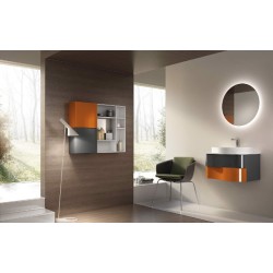 Mēbeļu komplekts ONDA 18, grafīts/oranžs