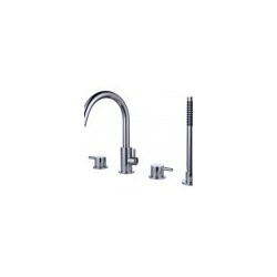 Mixer uz bath malas VICTORIA 4-daļīgs chrome