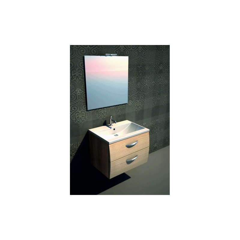 Mēbeļu komplekts WAY 70x54x70, ar atvilktnēm (wenge) spoguli un lampu
