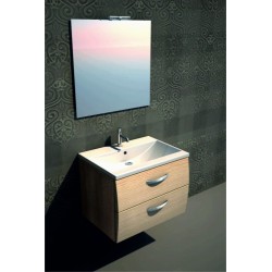 Mēbeļu komplekts WAY 70x54x70, ar atvilktnēm (Tintoretto) gaišs koks, spoguli un lampu