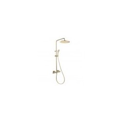 Shower kolonna with termostatu, hand shower and lietus shower D30cm, RamonSoler brushed gold