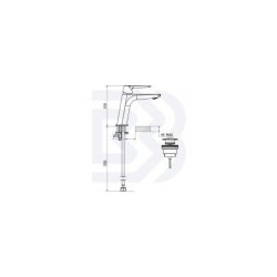 SKY washbasin mixer Bianchi with noplūdi, hroms