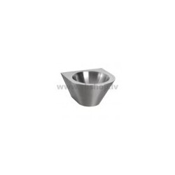 Washbasin SANELA 50x49cm stainless steel with siphon VANDALPROOF