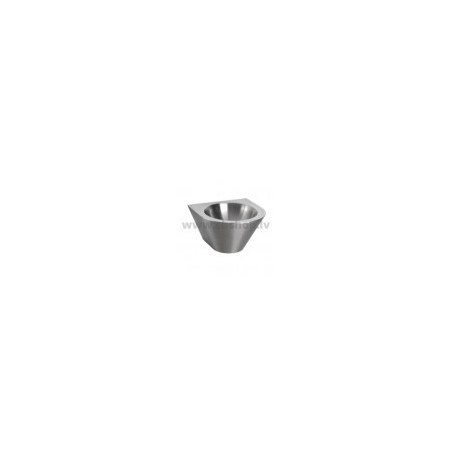 Washbasin SANELA 50x49cm stainless steel with siphon VANDALPROOF