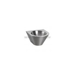 Washbasin SANELA 42x41cm stainless steel with siphon VANDALPROOF