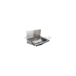 Washbasin SANELA with sieniņu 60x45x25cm stainless steel with siphon